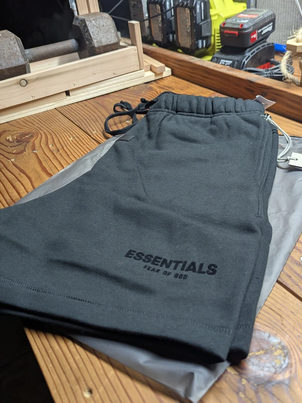 Pacsun Fear Of God Essentials Shorts Light Oak/ Black